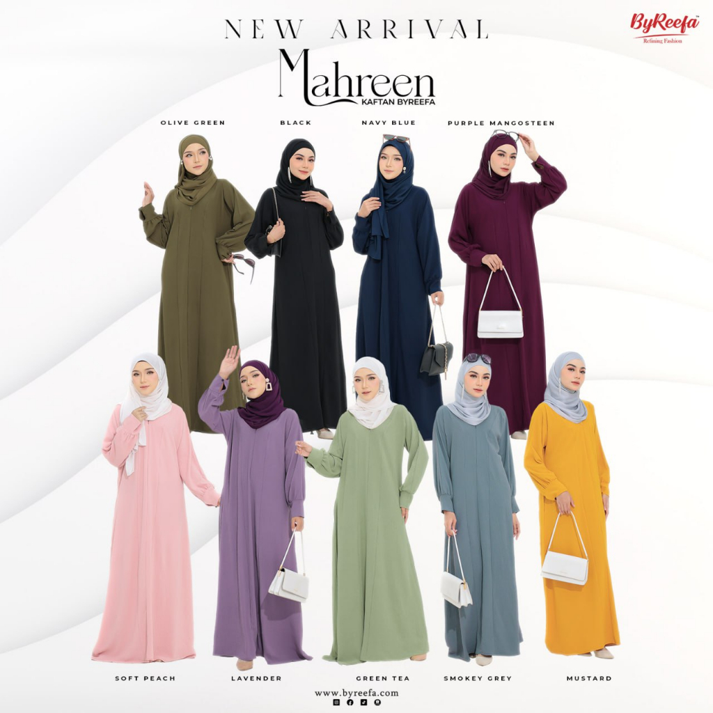 Byreefa Mahreen Kaftan Mslimah Ironless Nursing And Wudhu Friendly