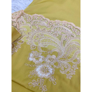 KOD 7 CANARY YELLOW KUNING ROYAL DHIA COTTON BAJU SULAM PLAIN RAYA 2023