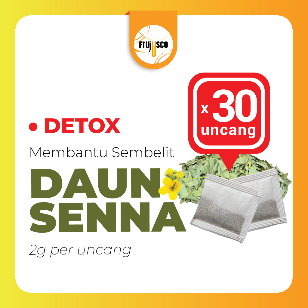 30 Uncang 2g 100 Teh Daun Senna Asli Original Sanna Tea Detox