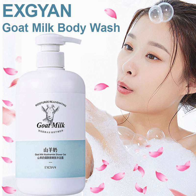 EXGYAN Goat Milk Nicotinamide Shower Gel 800ml Deep Cleansing Staying