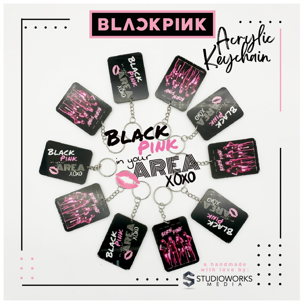 Kpop Acrylic Keychain Blackpink Born Pink Xoxo Handmade Collectibles