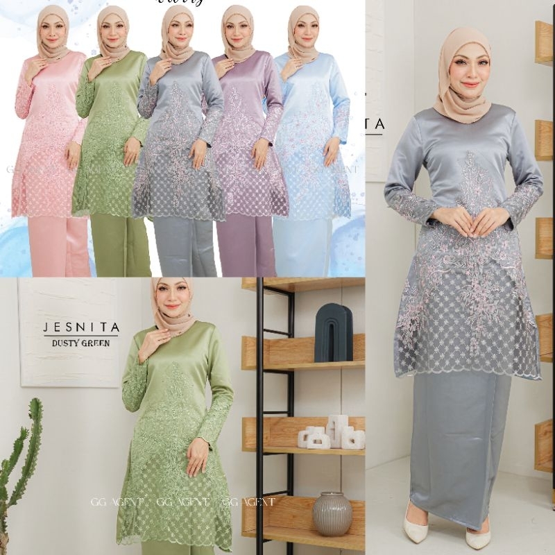 Jesnita Lace Kurung Ready Stock Baju Raya Tunang Nikah Pengantin Bride