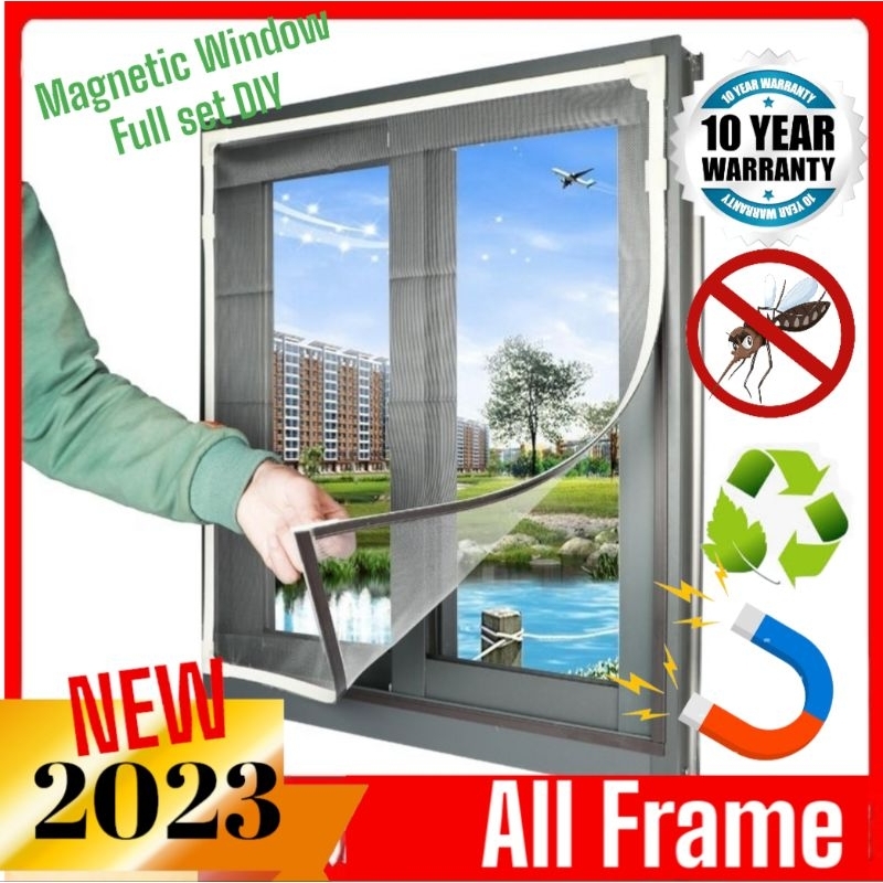 All Full Set DIY Magnetic Mosquito Net Insect Screen Jaring 24hr