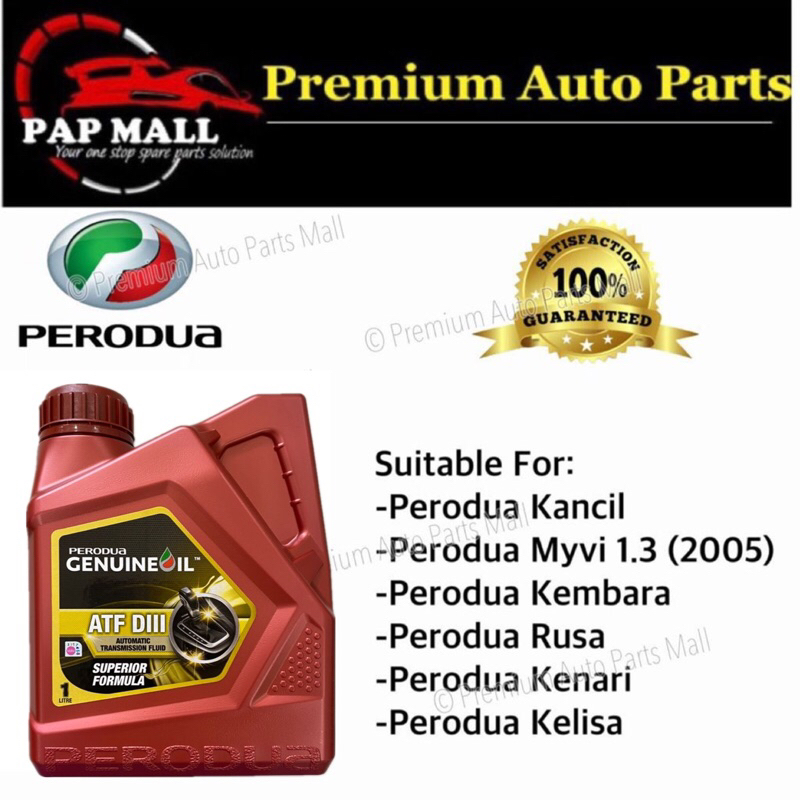 Perodua Automatic Transmission Fluid Atf D Diii Myvi Kancil Viva