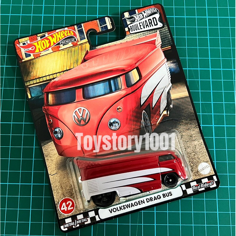 Ready Stock Hot Wheels Boulevard Volkswagen Drag Bus Red And White