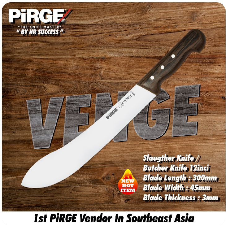 Pirge Venge Butcher Knife Bullnose 31461 30 Cm 12inci Pisau Sembelih