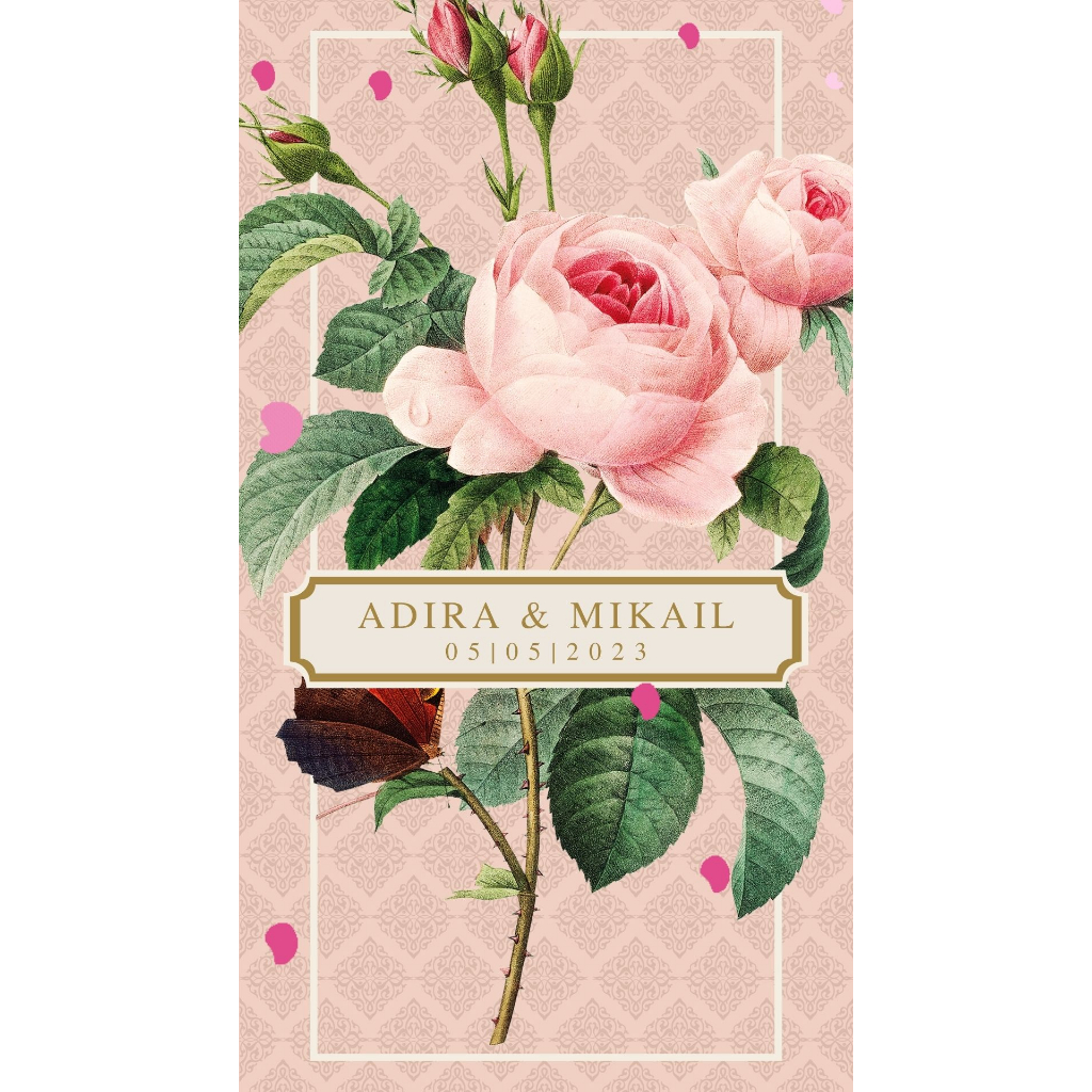 Pink Roseskad Kahwin Digital Wedding Card E Card Wedding Pages