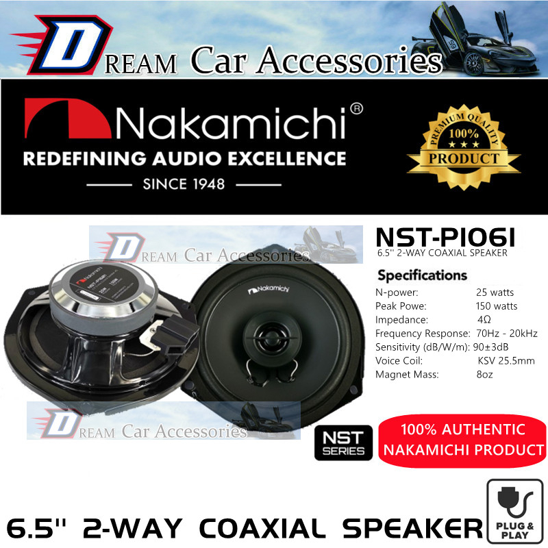 Nakamichi Nst P Way Coaxial Speaker Plug And Play For Myvi