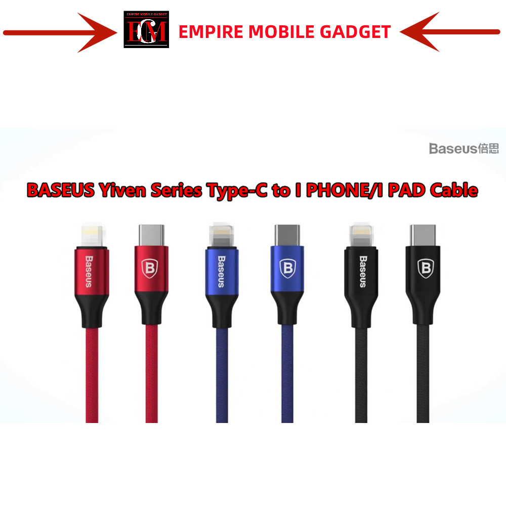 Baseus Yiven Series Type C To Iph Ipd Cable Meter Shopee Malaysia