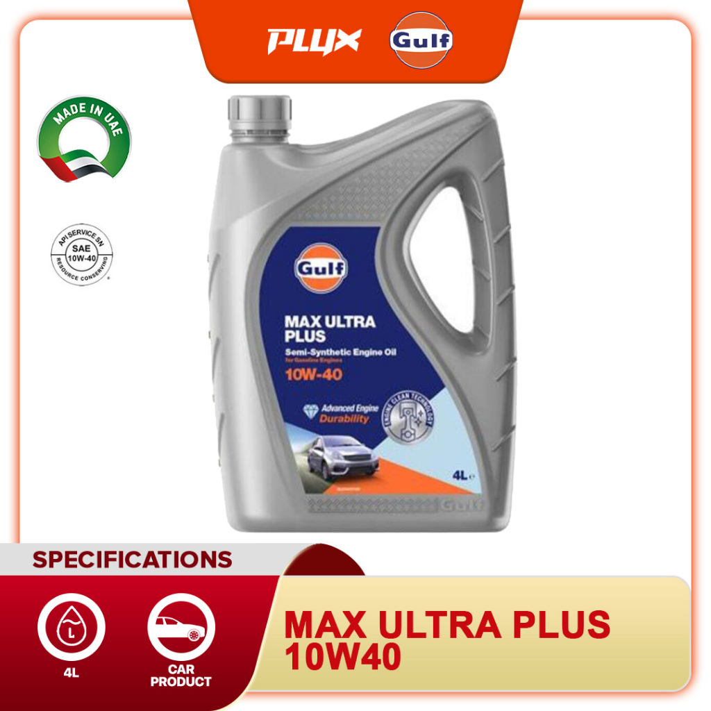 Gulf MAX Ultra Plus 10W 40 Semi Synthetic Passenger Car Oil With Engine