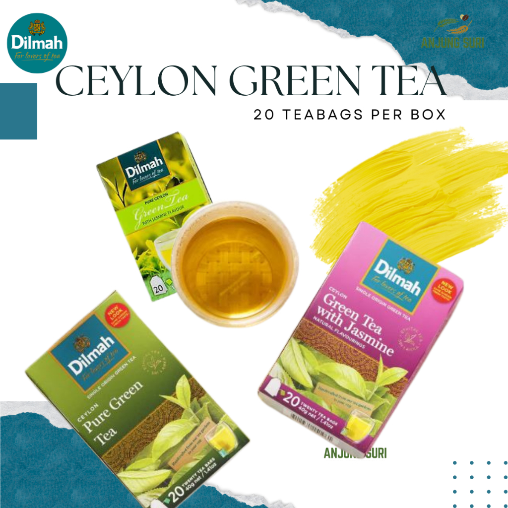 Dilmah Pure Ceylon Green Tea With Chamomile Ginger Lemongrass Teh