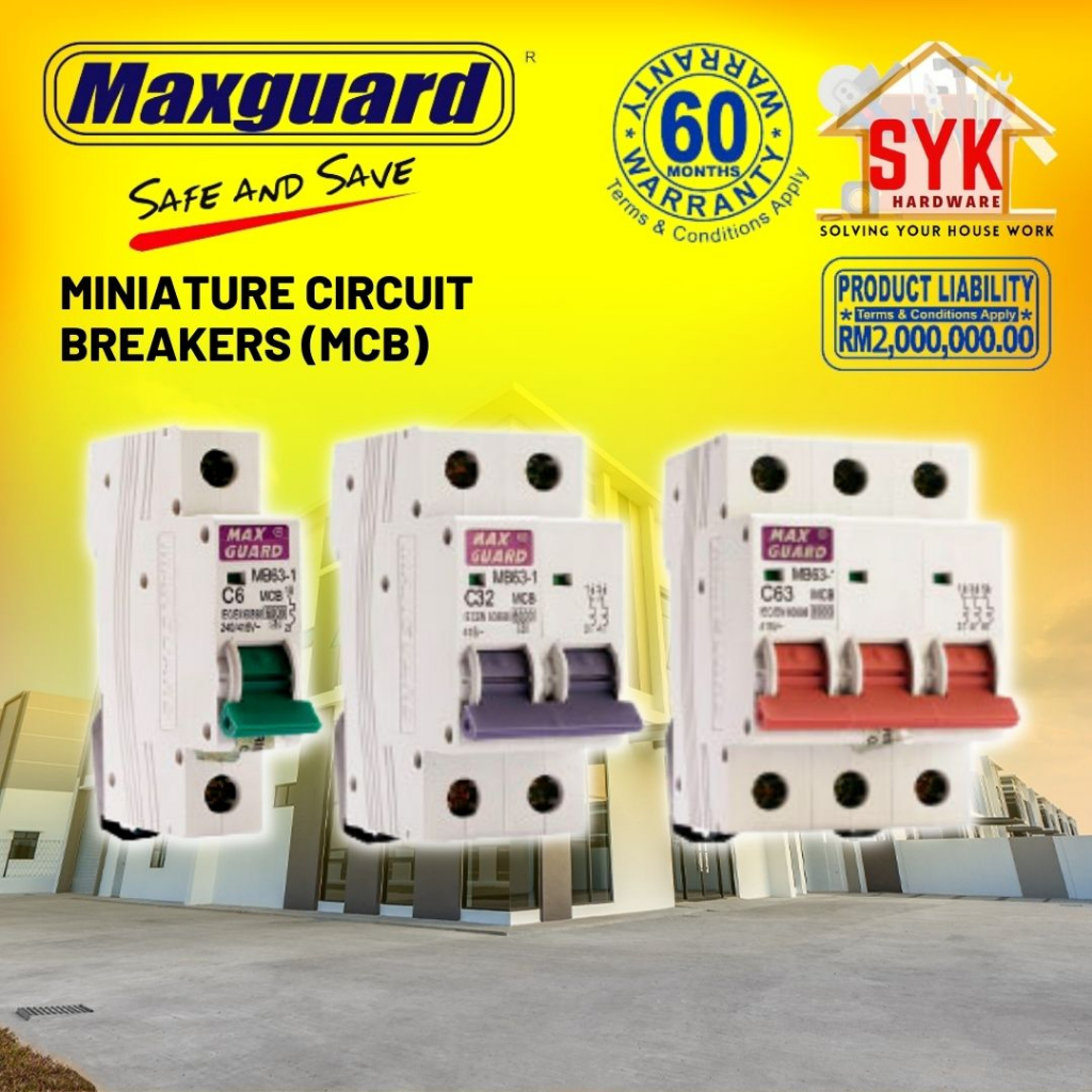 Syk Maxguard Miniature Circuit Breaker Mcb Pole Pole Pole A A