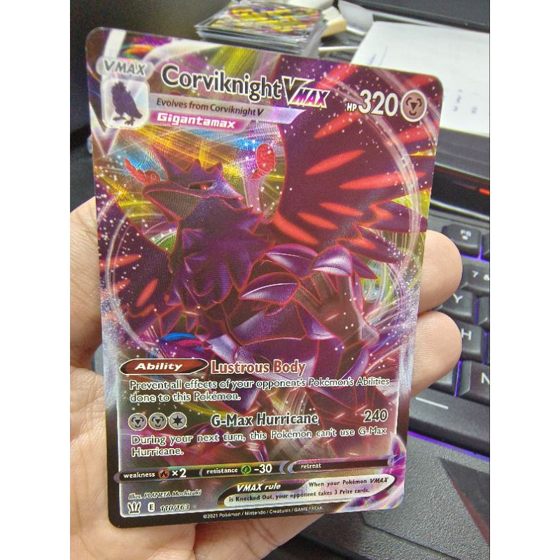 Dark Type Pokemon Card Vmax Corviknight Vmax 110 163 Shopee Malaysia