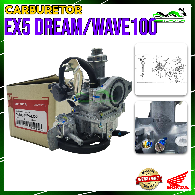 Original Honda Ex Dream Wave W Wave Carburetor