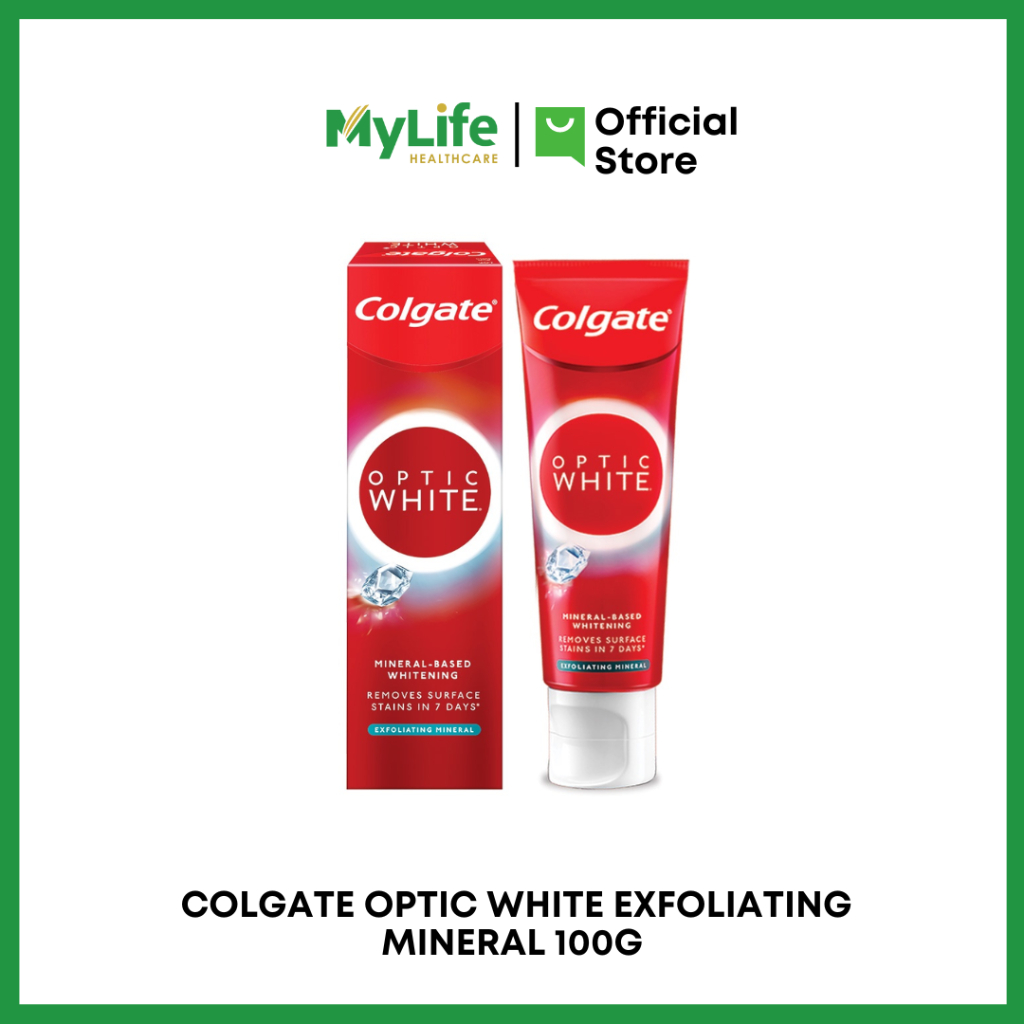 Colgate Optic White Exfoliating Mineral G Shopee Malaysia