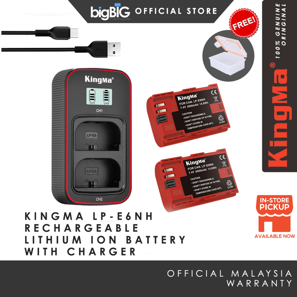 Kingma Lp E Nh Lp E N Lp E Battery Lcd Dual Charger Kit Shopee Malaysia