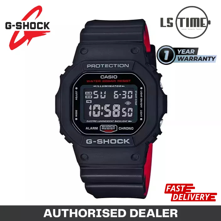 Casio G Shock DW 5600HR 1 Black Resin Band Men DW 5600HR 1DR DW