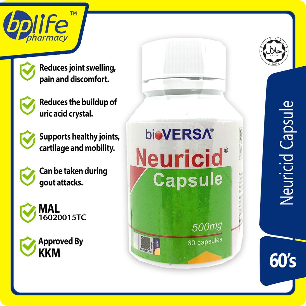 Bioversa Neuricid 500mg Capsule 60s Shopee Malaysia