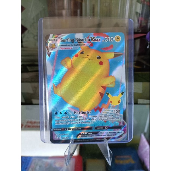 Pokemon TCG Surfing Pikachu VMAX 009 25th Anniversary Shopee Malaysia