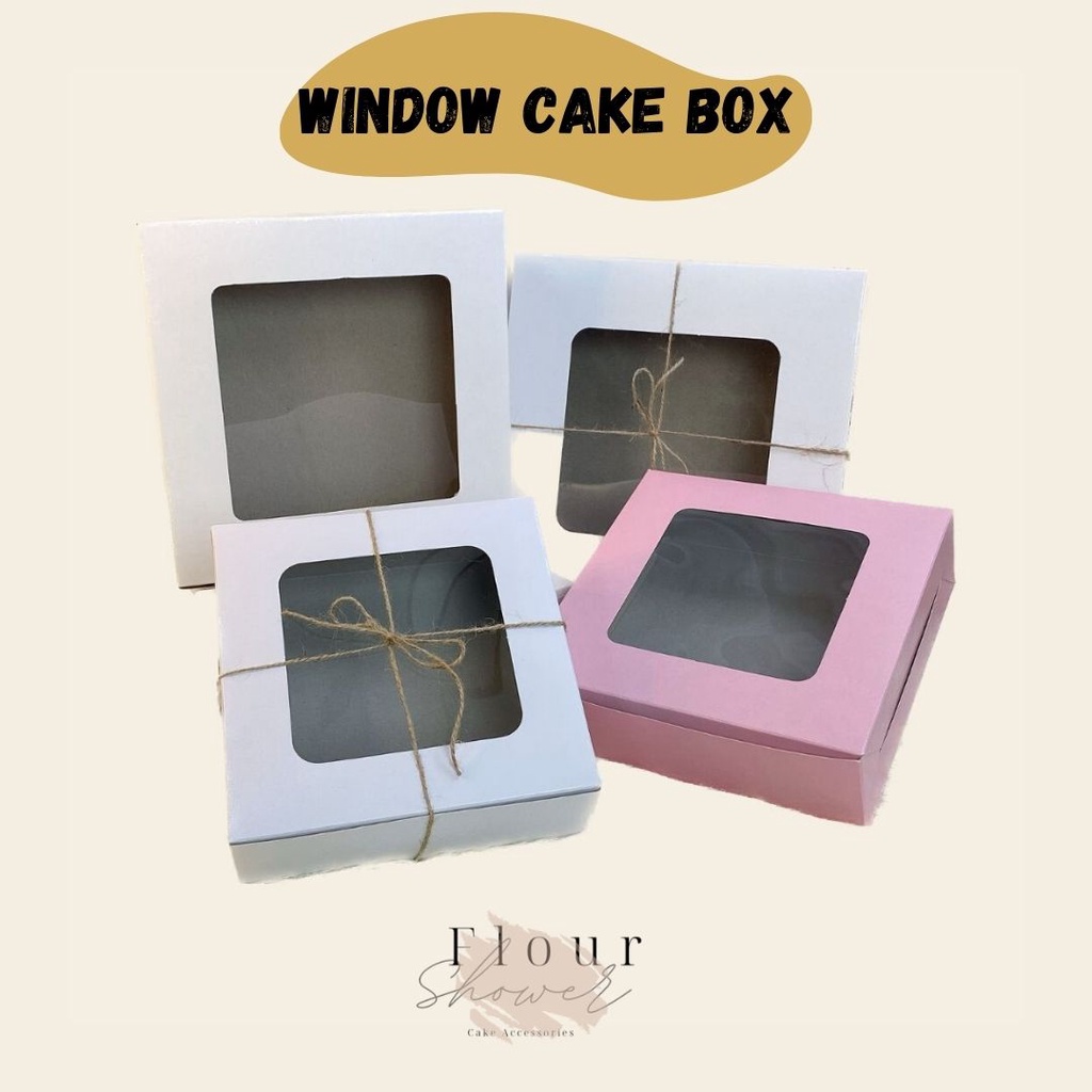 Cake Paper Box Window Cake Box Lapis Box Kotak Kek Kuih Window