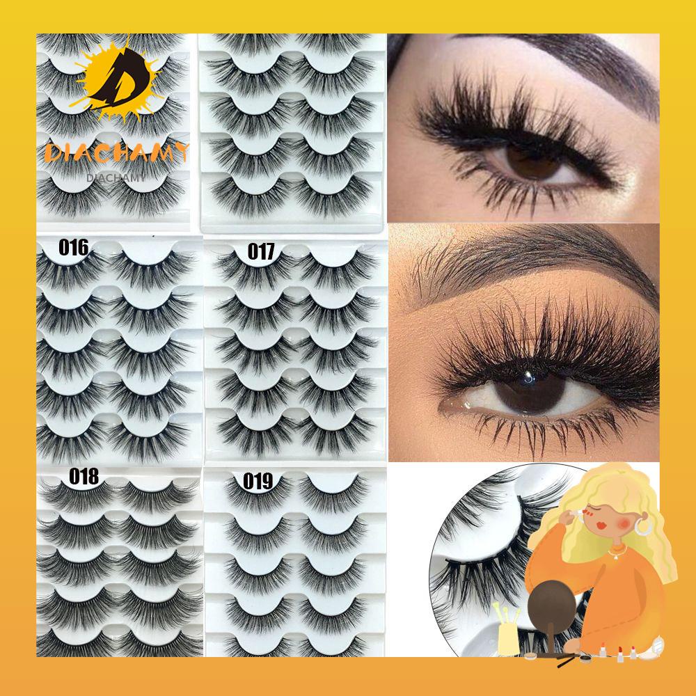 DIACHAMY SKONHED 5 Pairs False Eyelashes Woman S Fashion Natural Long