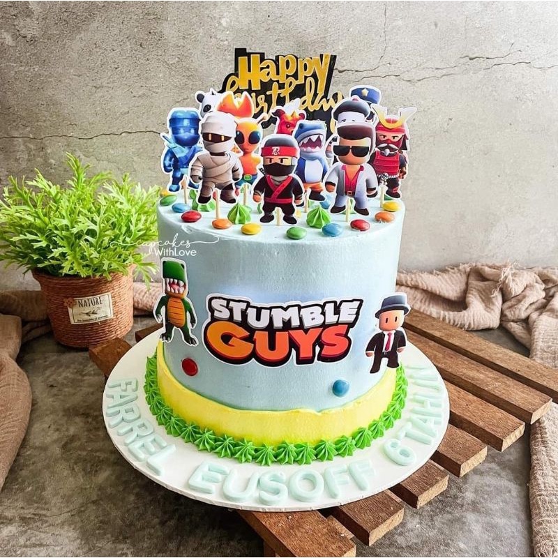 Stumble Guys Topper Cake Shopee Malaysia