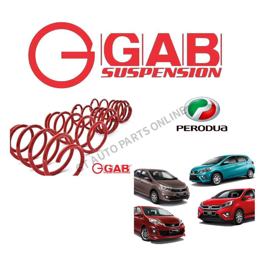 Gab Sport Lower Spring Set Perodua Myvi Alza Viva Bezza Axia Kelisa