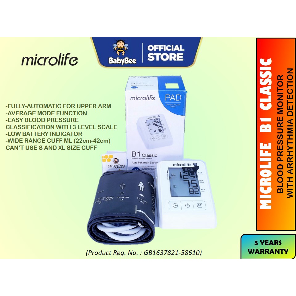 Microlife Bp B Classic Blood Pressure Monitor With Optimal Speed And