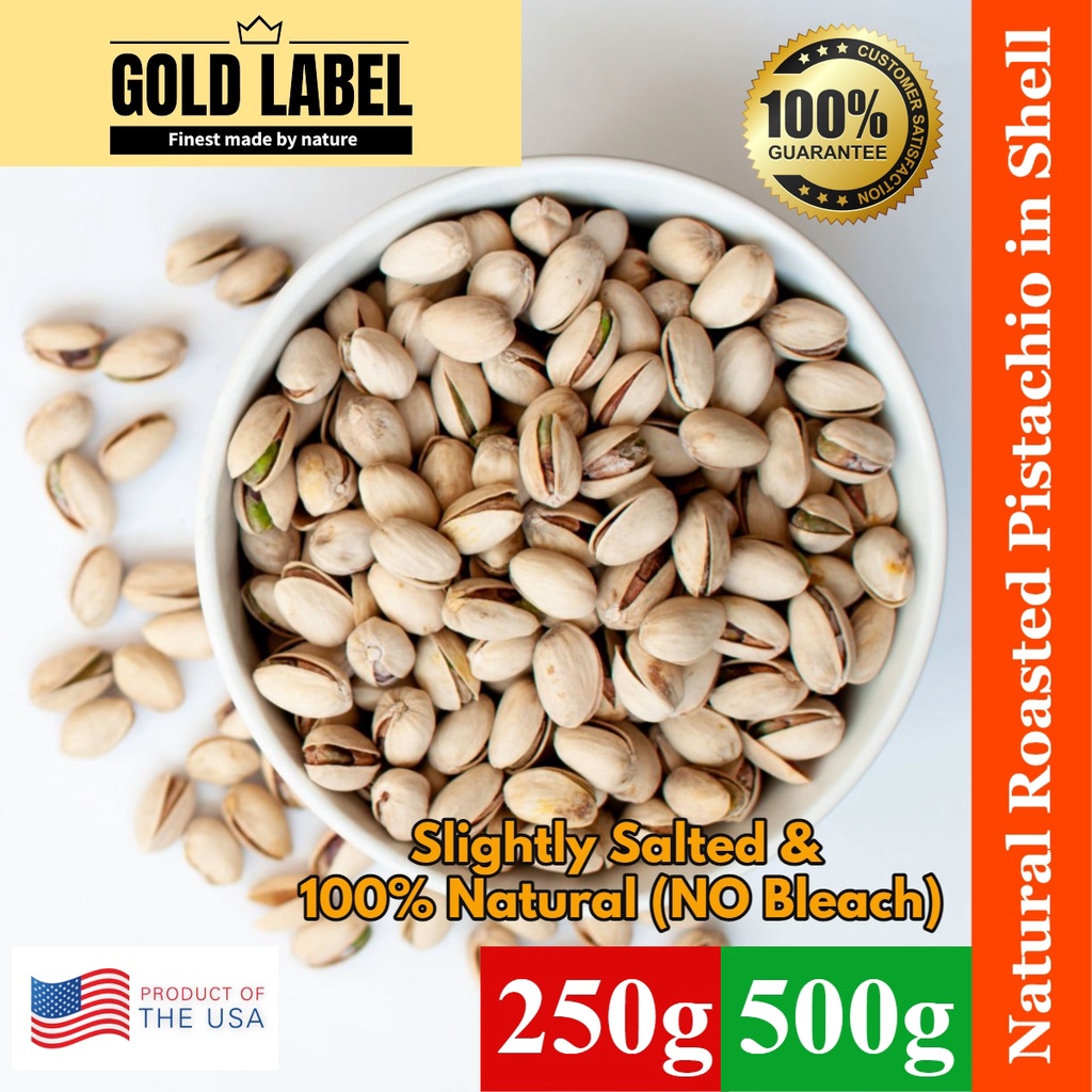 Gold Label Natural Roasted Pistachio In Shell Kacang Cerdik