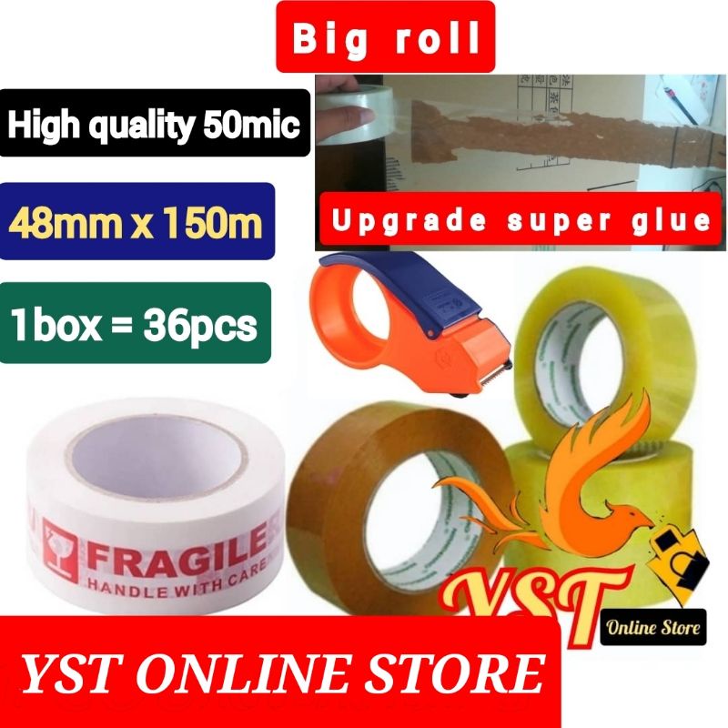 Yst Online Store Opp Tape Mm Fragile Packing Selefon Cellophane