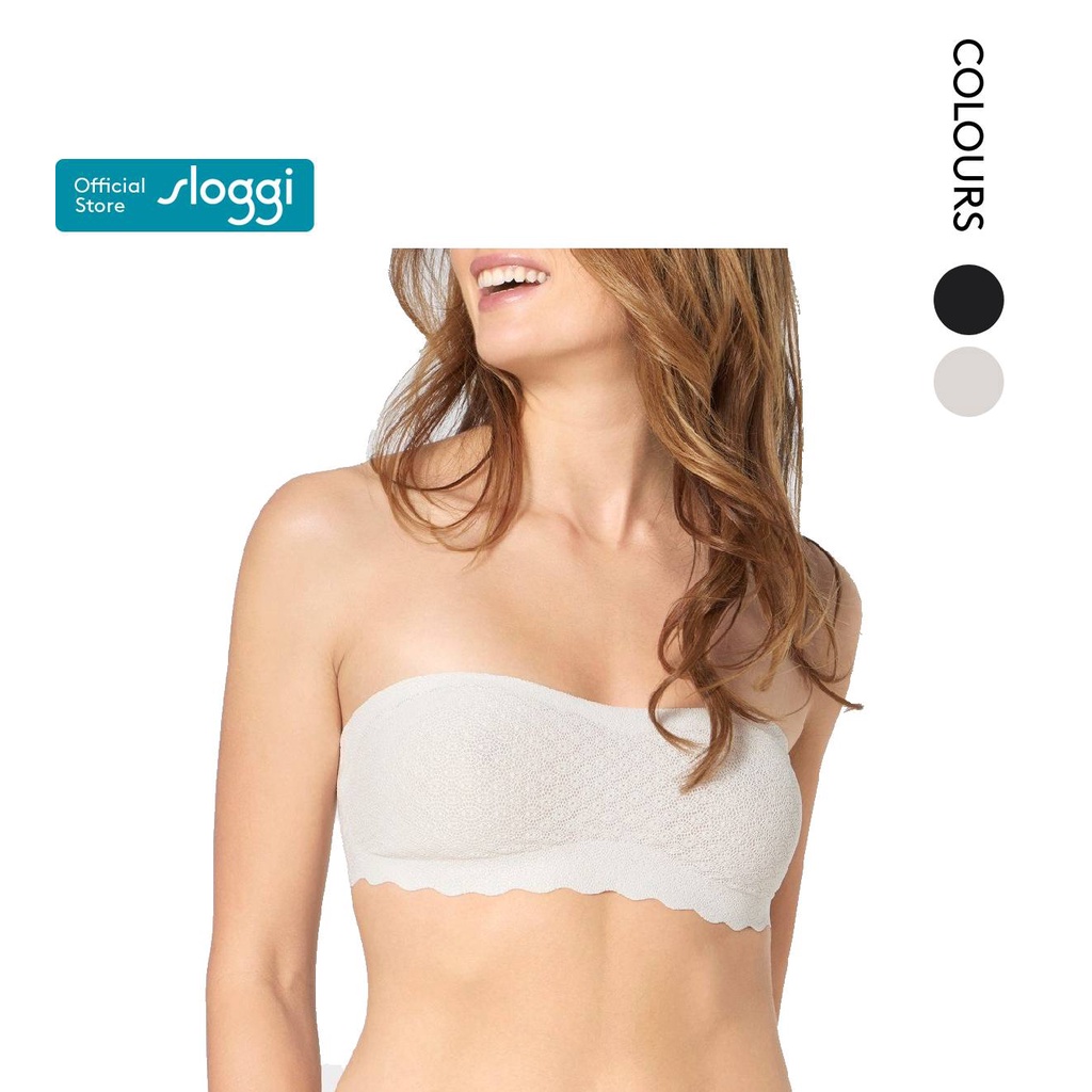 Sloggi Zero Feel Lace Non Wired Padded Bandeau Bra Top Shopee Malaysia