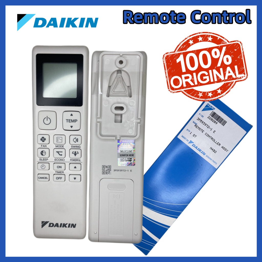 Daikin Inverter FTKF Remote Control 100 Genuine Original Daikin