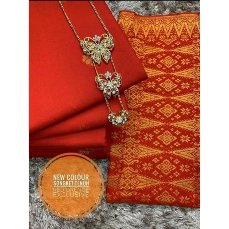 Songket Bunga Tabur Kain Songket Bunga Tabur Tenun Asli Shopee