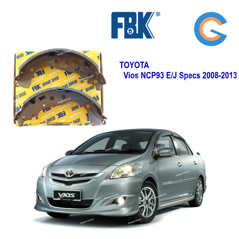 Fbk Vios Ncp E J Specs Rear Brake Shoe Toyota Fk Shopee Malaysia