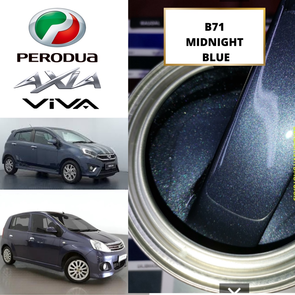 Perodua Axia Viva B Midnight Blue K Paint Cat Bancuh Kereta