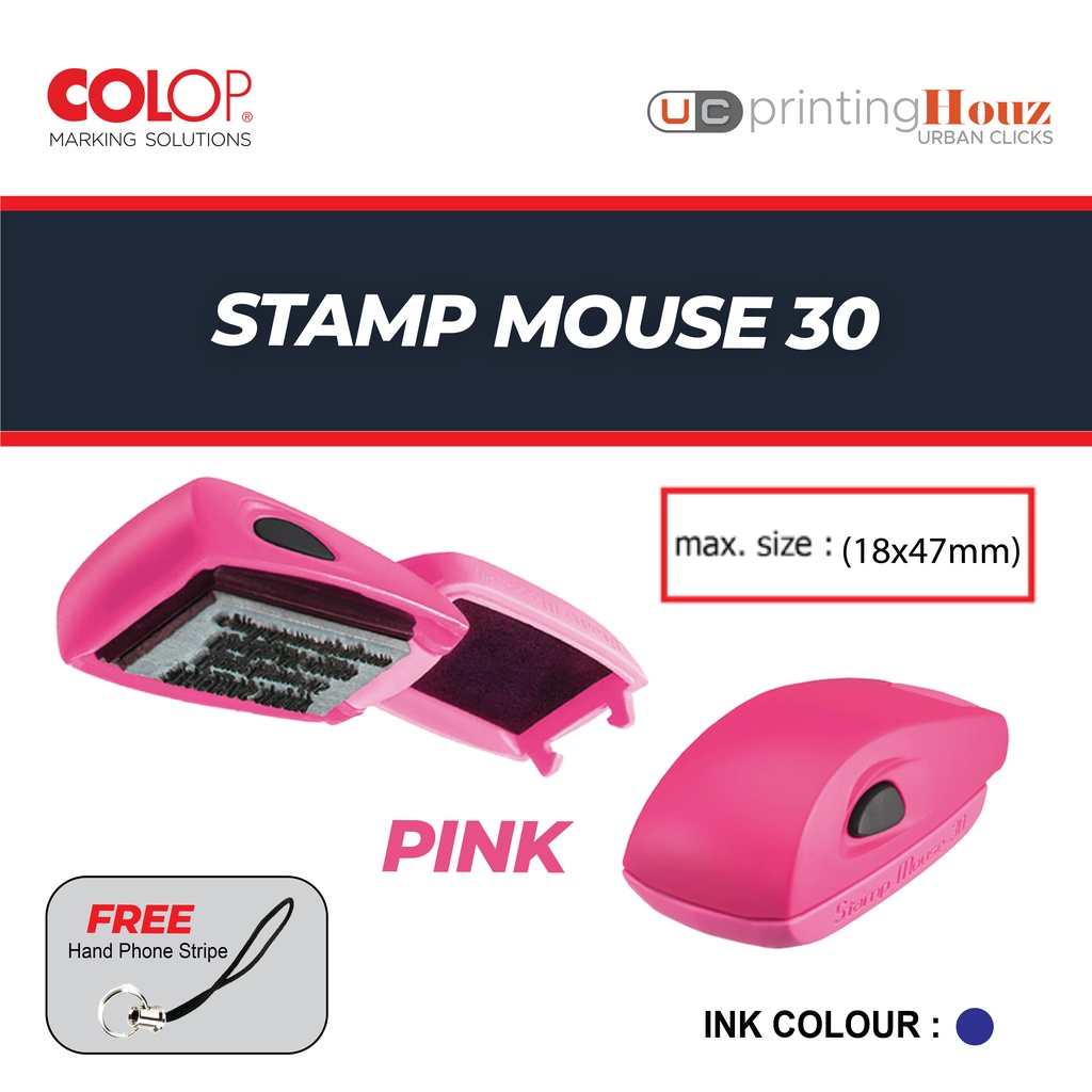 Rubber Stamp COLOP Self Inking Stamp Mouse 30 READY STOCK INCLUDED