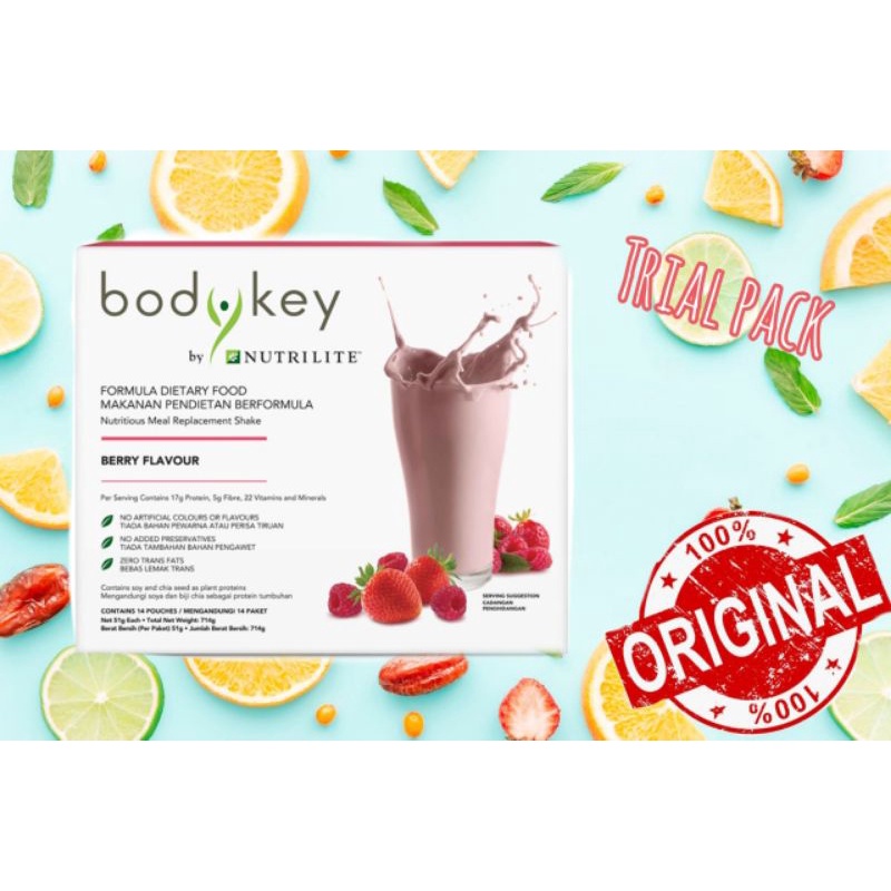 Nutrilite Bodykey Meal Replacement Mix Berry Trial Pack Shopee Malaysia