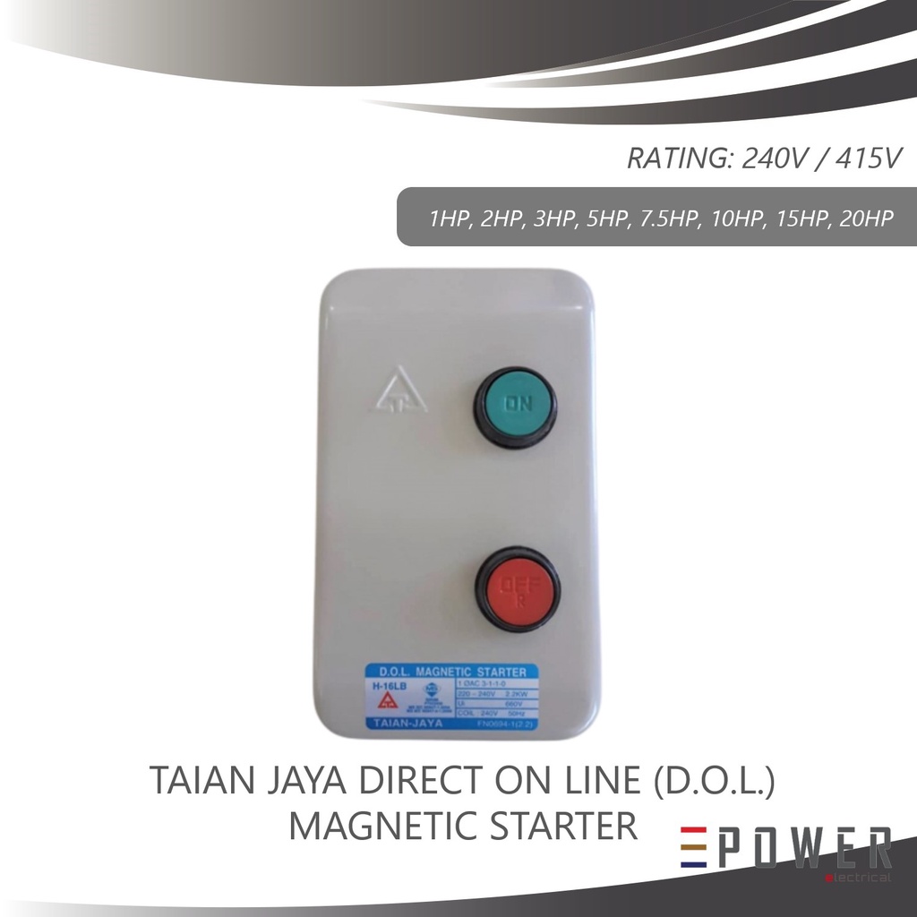 Taian Jaya Dol Magnetic Starter Hp Hp Hp Hp Hp Ac V V