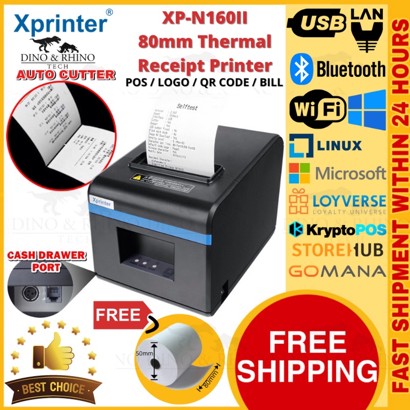 Xprinter Xp N Ii Mm Thermal Receipt Printer Mesin Pos Retail Cafe