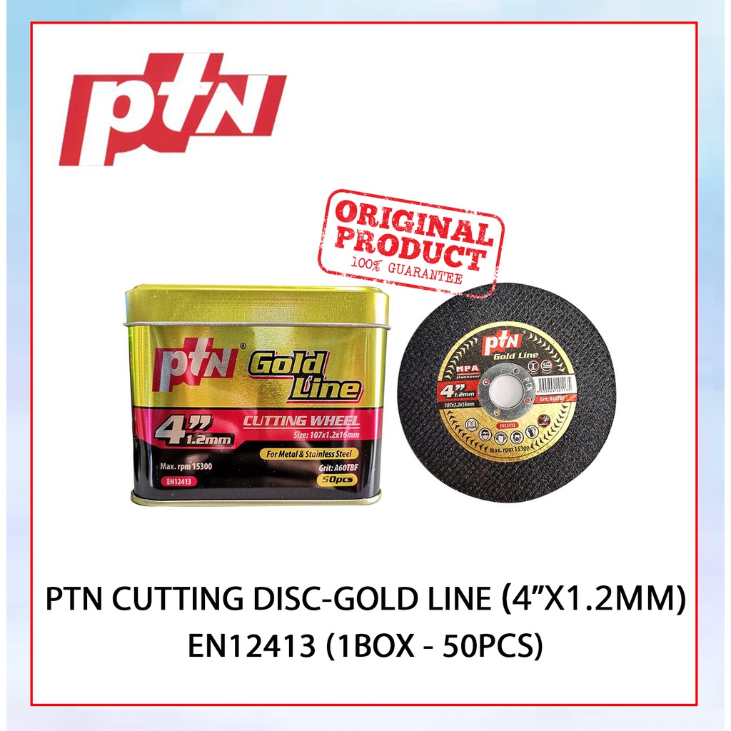 Ptn Cutting Disc Gold Line X Mm En Box Pcs Cutting