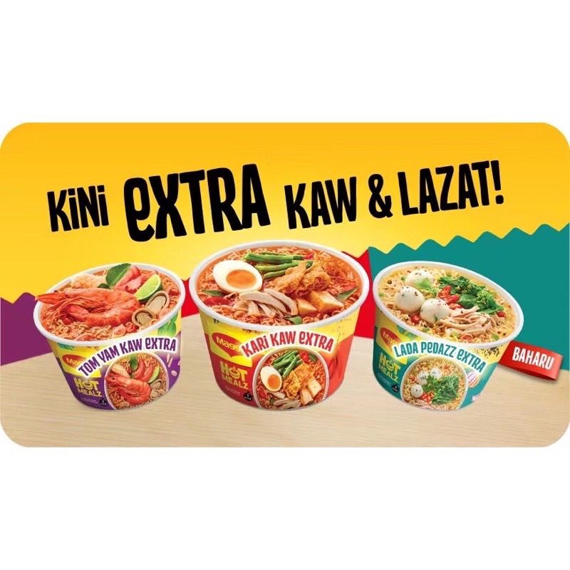 MAGGI Hot Mealz Kari Kaw Extra 96g Instant Cup Noodle Shopee Malaysia