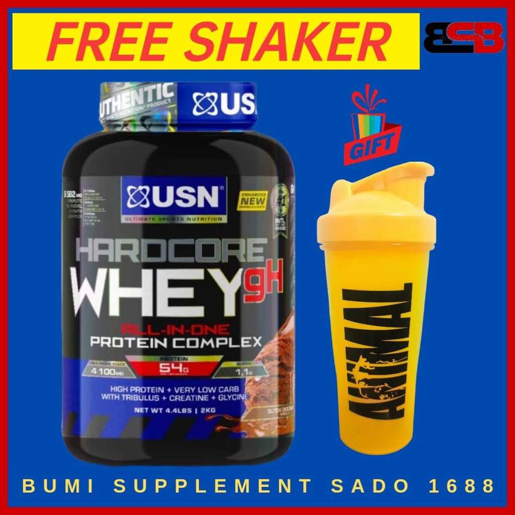 Usn Hardcore Whey Gh Muscle Protein Powder Kg Free Shaker Whey