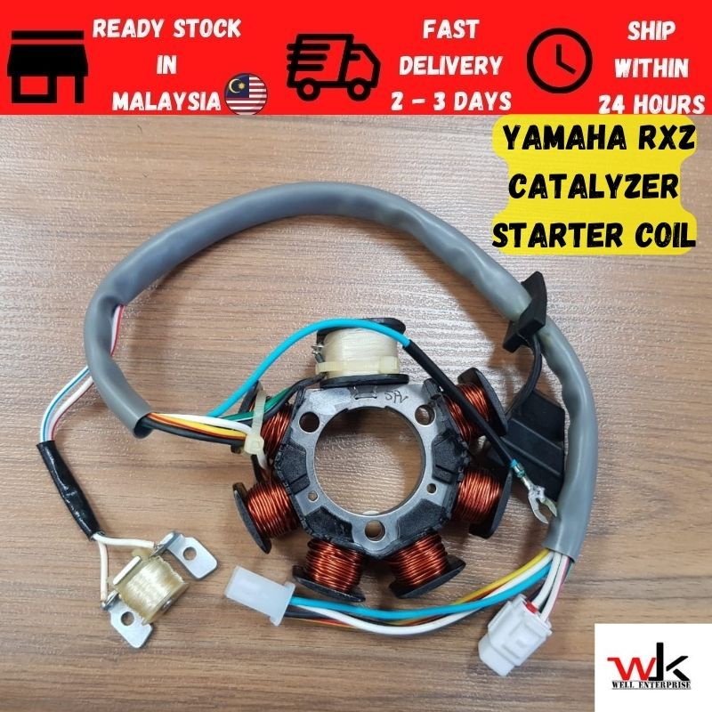 Yamaha Rxz Catalyzer Pv Stator Comp Starter Coil Magnet Coil