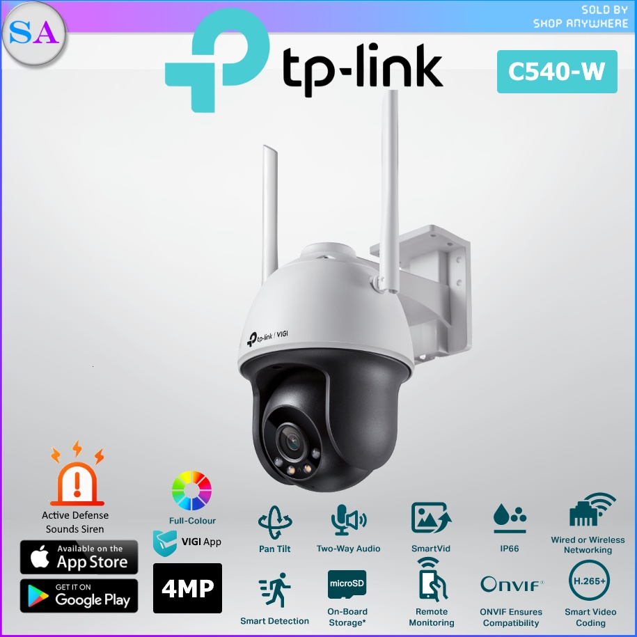 Tp Link Vigi C W Mp Outdoor Cctv Full Color Wireless Pan Tilt Wifi