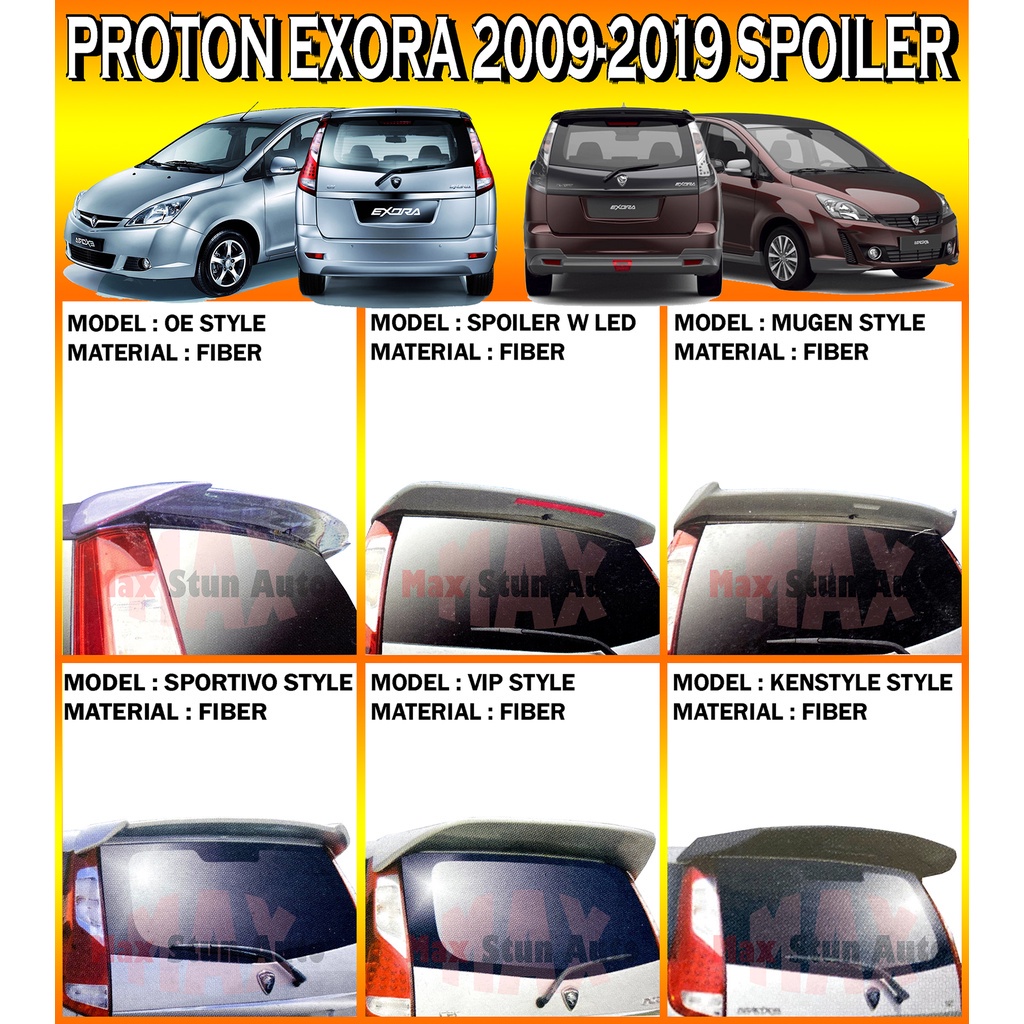 Proton Exora Bold Exora Rear Spoiler Exora Spoiler Oe Mugen