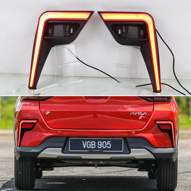 For Perodua Ativa 2020 2022 3 In 1 Functions 12V LED Bumper Light Rear