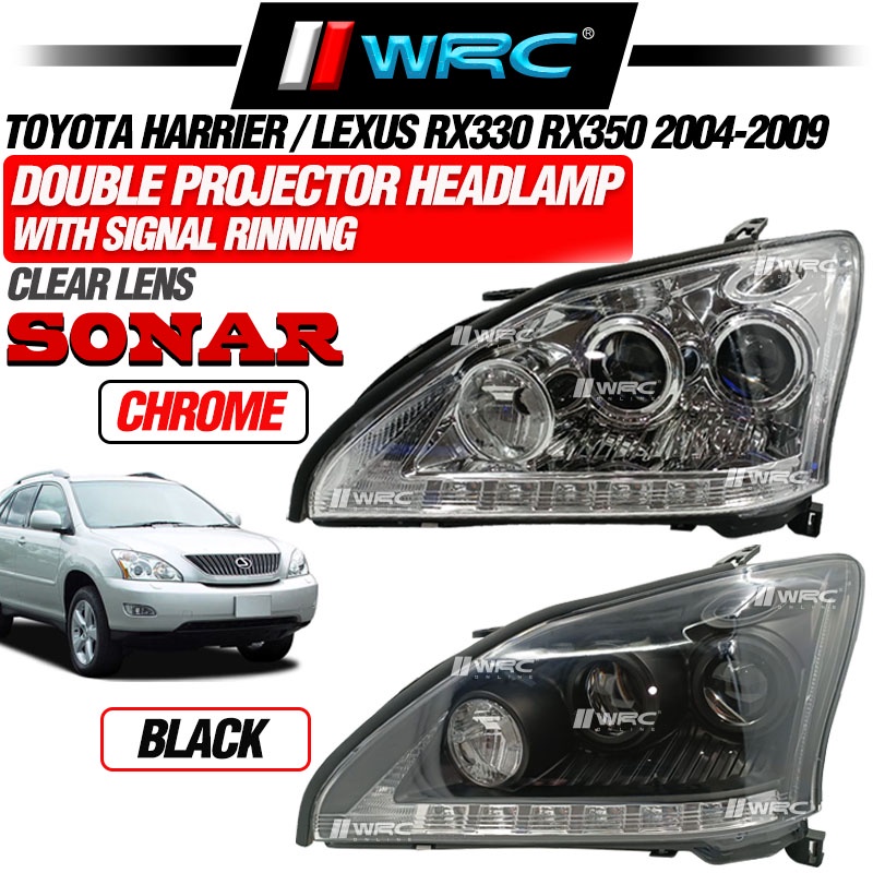 Sonar Toyota Harrier Lexus RX330 RX350 2004 2009 Double Projector