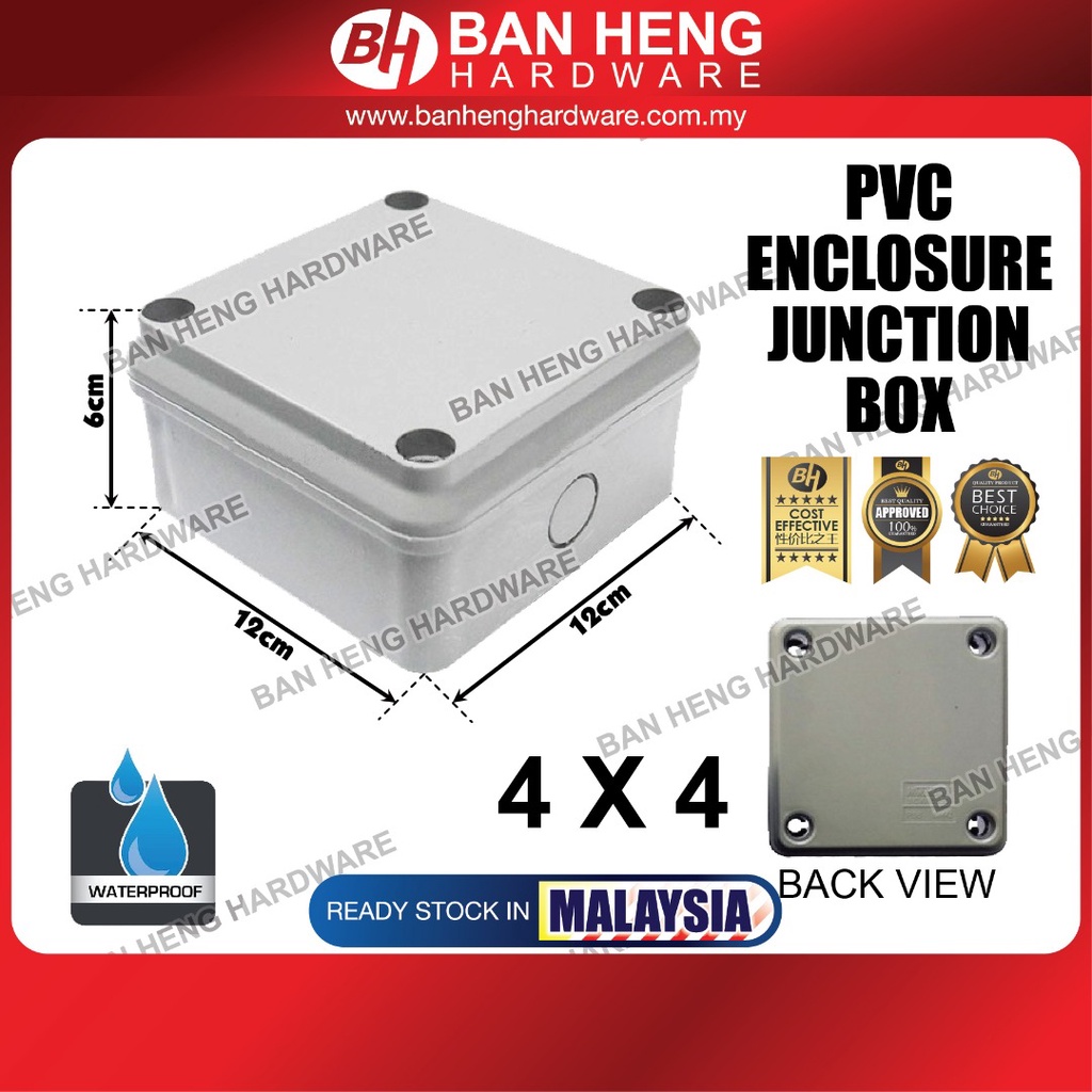 PVC ENCLOSURE JUNCTION BOX WATERPROOF 4x4 Shopee Malaysia