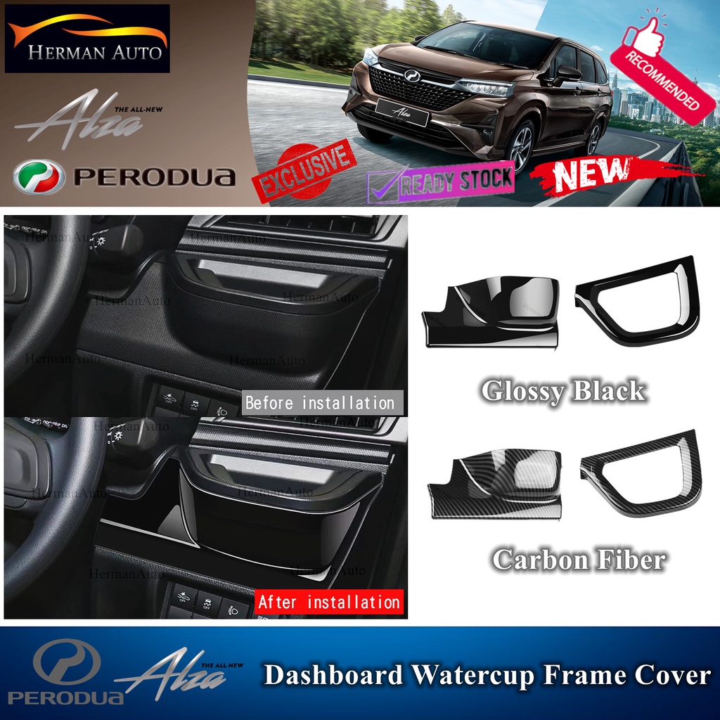 Hermanauto Perodua Alza Dashboard Watercup Frame Cover Garnish