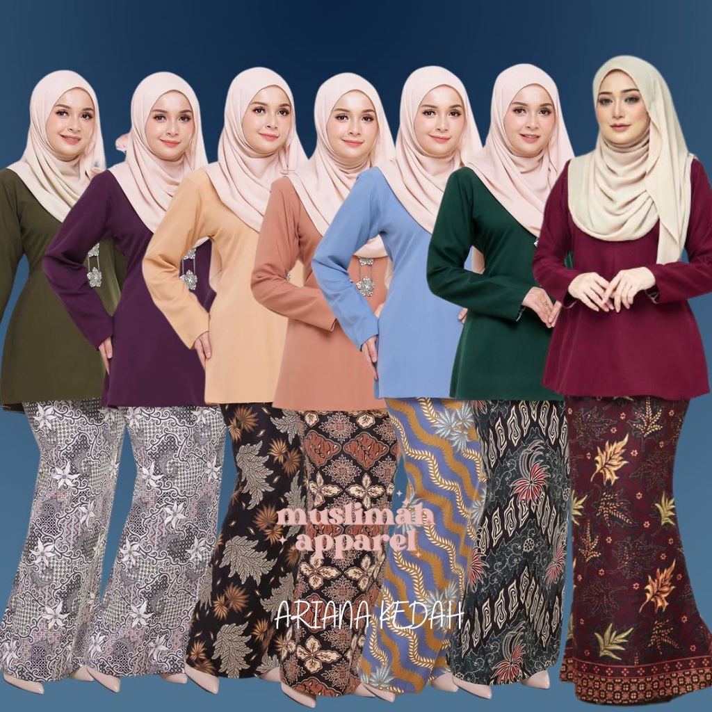 ARIANA BATIK KURUNG KEDAH MODEN BAJU BRIDESMAID RAYA SEDONDON KENDURI